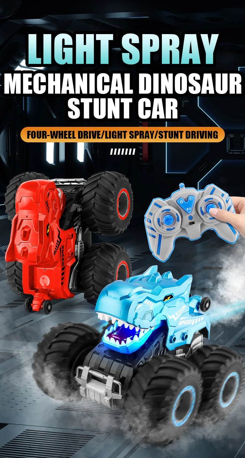 Dinosaur RC Car Remote Control Spray Tumbling Stunt Car - ToylandEU