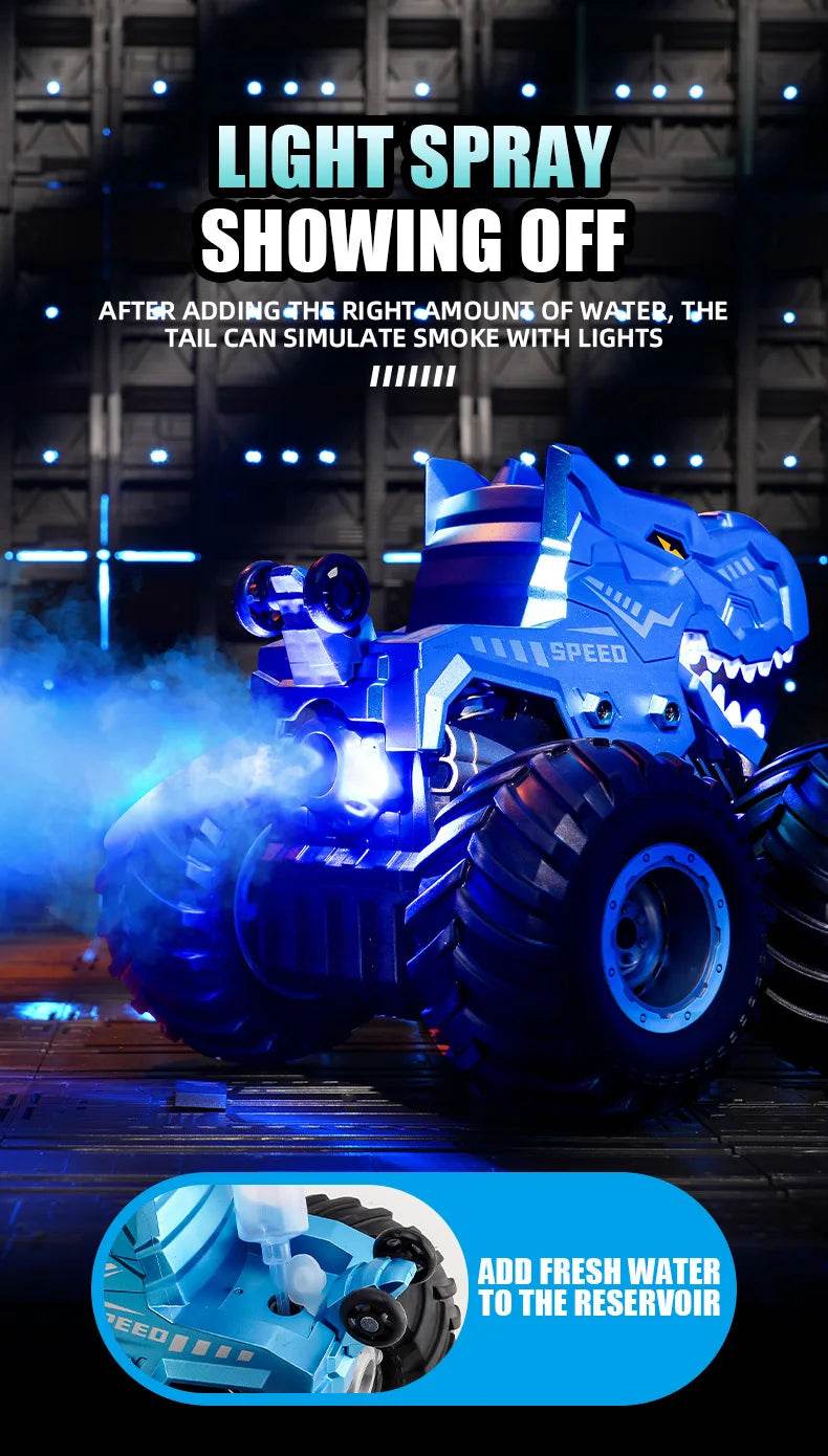 Dinosaur RC Car Remote Control Spray Tumbling Stunt Car - ToylandEU