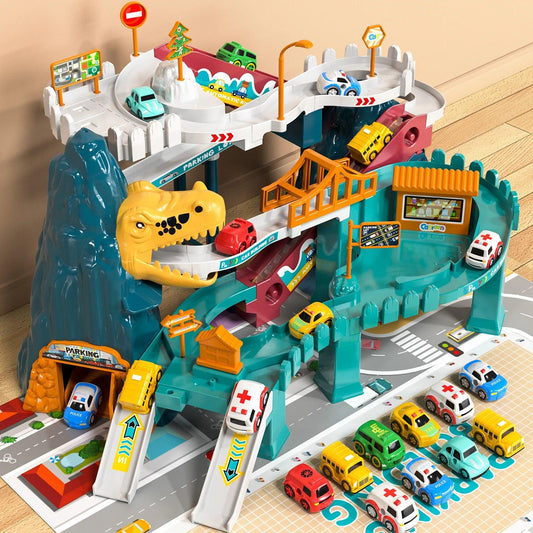 Dinosaur Race Track Toy | Diecast Cars | Toylandeu™