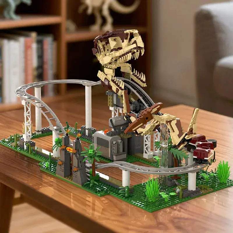 Dinosaur Roller Coaster Building Blocks Set For Kids Educational Fun - ToylandEU