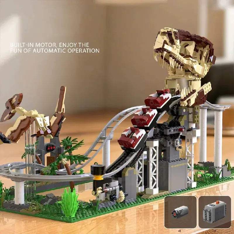 Dinosaur Roller Coaster Building Blocks Set For Kids Educational Fun - ToylandEU