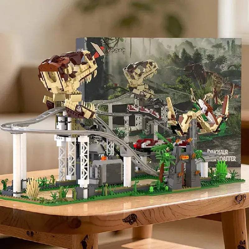 Dinosaur Roller Coaster Building Blocks Set For Kids Educational Fun - ToylandEU