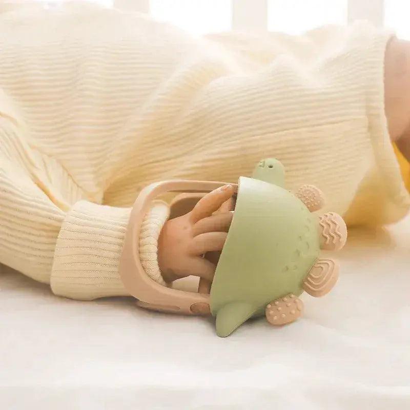  Dinosaur Silicone Teether For Babies 0-36 Months Latex Free BPA PVC Free Rattle Toy -  ToylandEU™