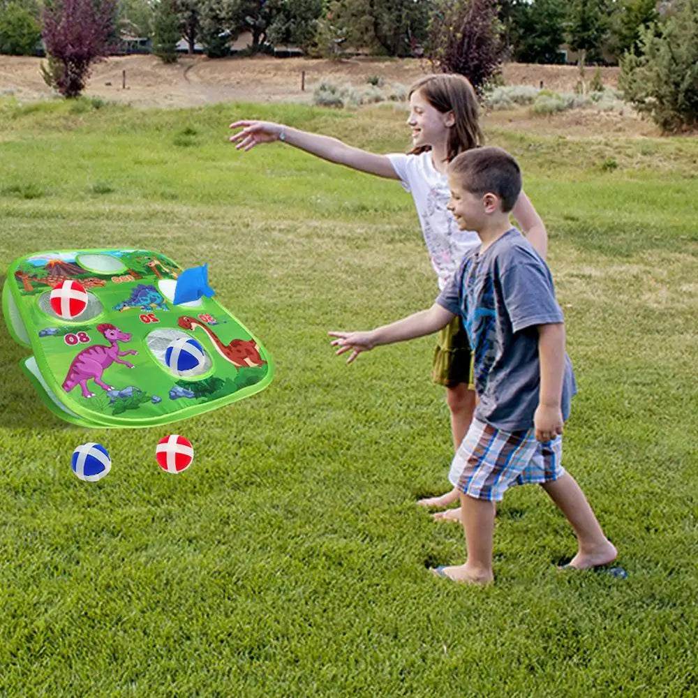 Dinosaur-Themed Double-Sided Bean Bag Toss Game for Family Parties and Outdoor Fun - ToylandEU