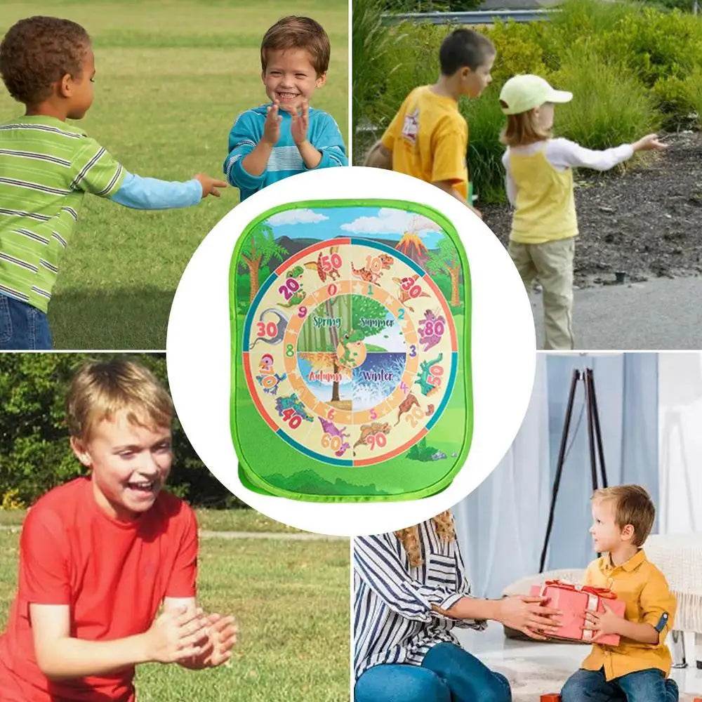 Dinosaur-Themed Double-Sided Bean Bag Toss Game for Family Parties and Outdoor Fun - ToylandEU