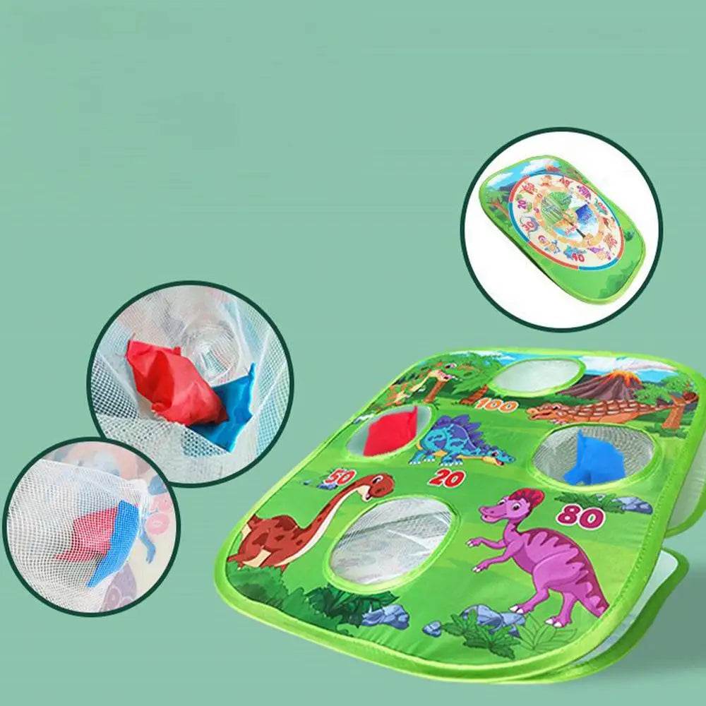 Dinosaur-Themed Double-Sided Bean Bag Toss Game for Family Parties and Outdoor Fun - ToylandEU