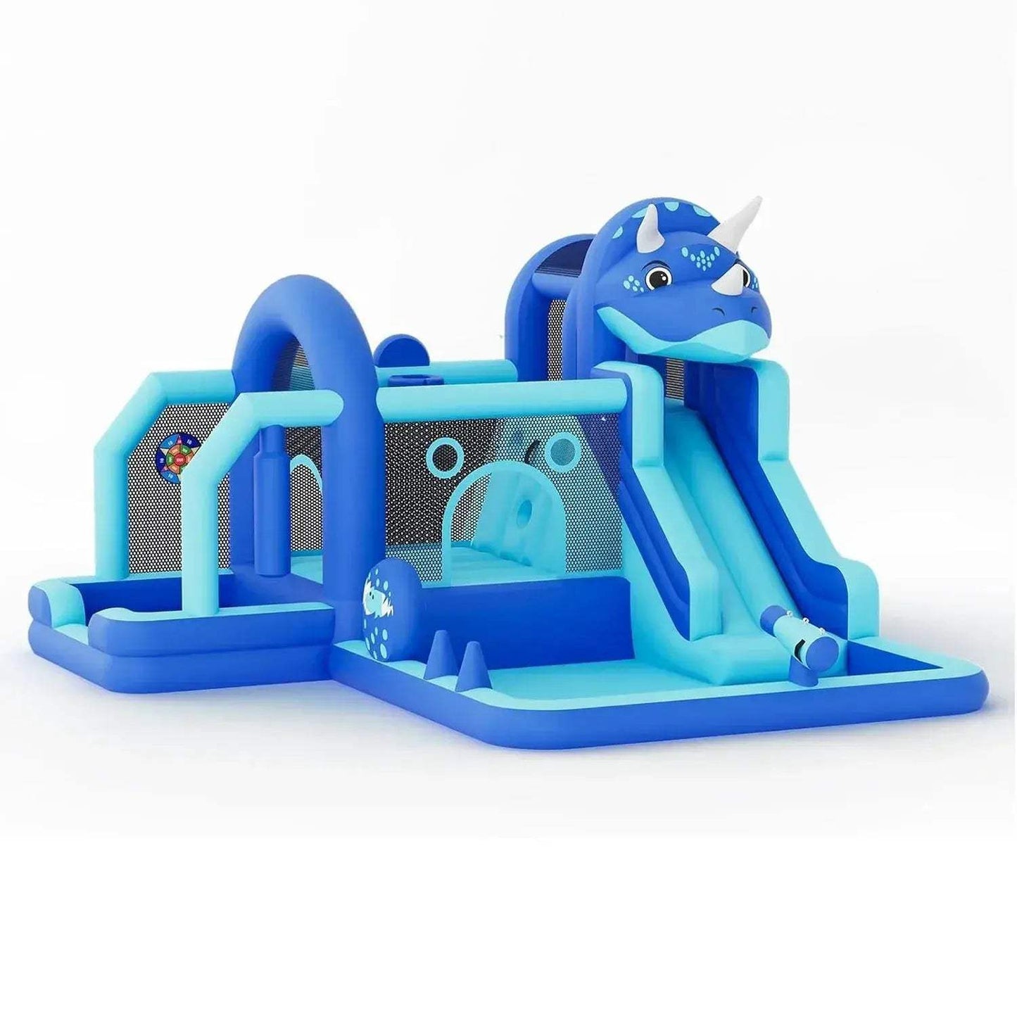 Dinosaur Themed Inflatable Bounce House With Slide - ToylandEU