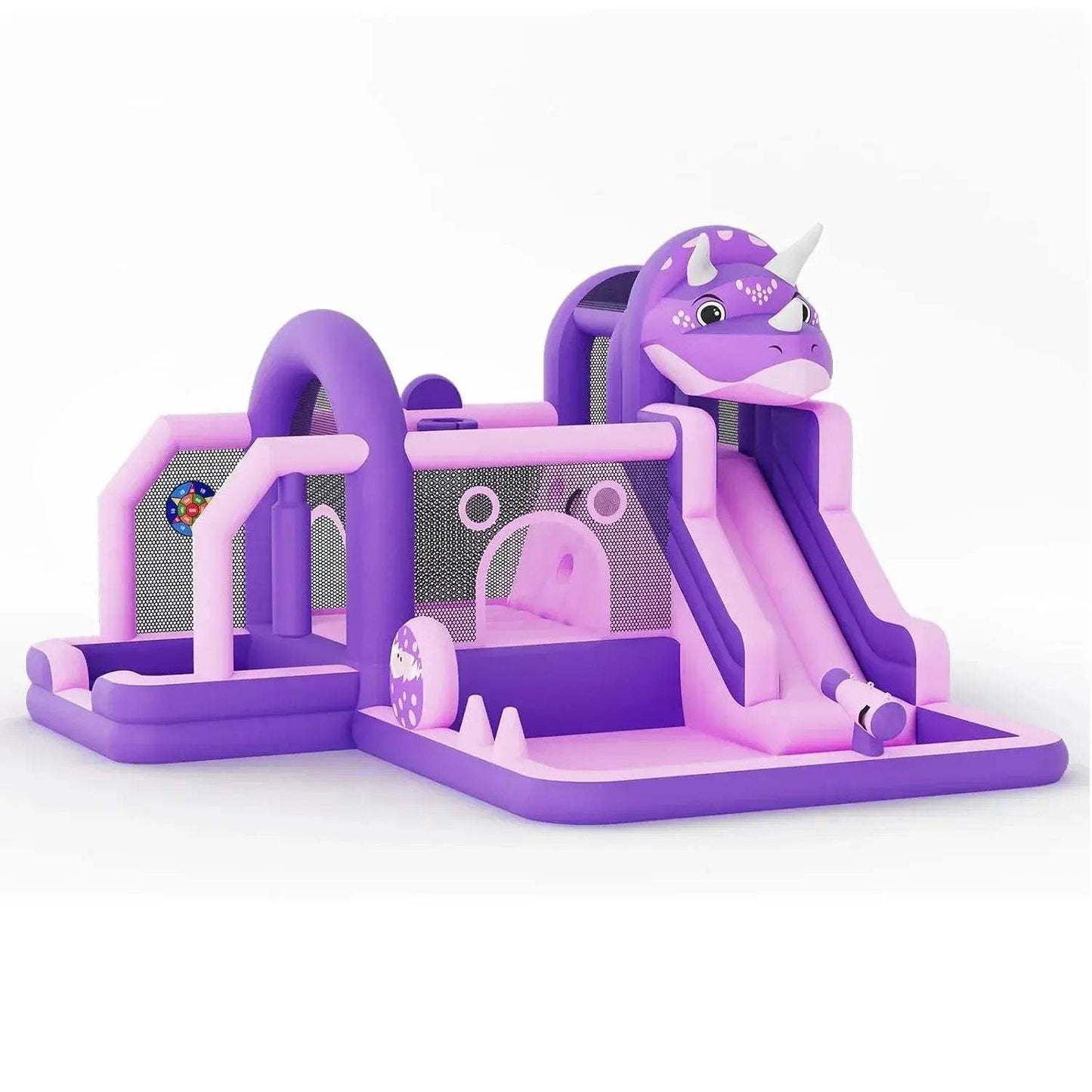 Dinosaur Themed Inflatable Bounce House With Slide - ToylandEU