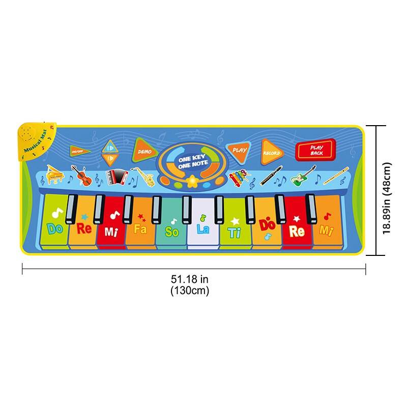 Dinosaur-Themed Musical Play Mat for Babies - Fun Learning Piano Toy - ToylandEU