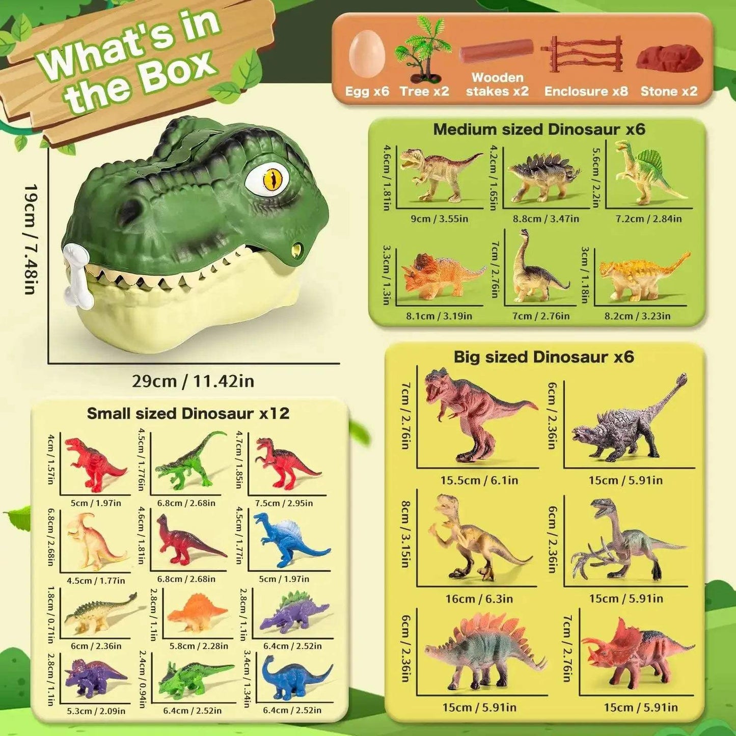 Dinosaur Toys With Storage Box For Imaginative Play - ToylandEU