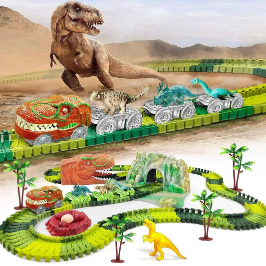  Dinosaur Train Toys Flexible Track Race Car Playset -  ToylandEU™