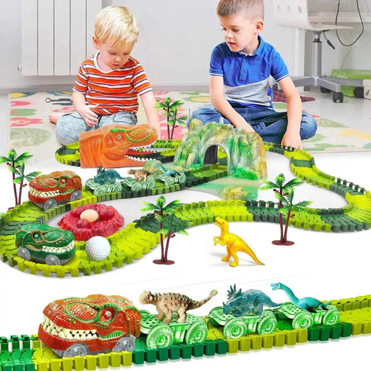  Dinosaur Train Toys Flexible Track Race Car Playset -  ToylandEU™