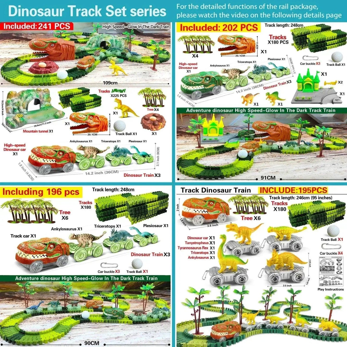  Dinosaur Train Toys Flexible Track Race Car Playset -  ToylandEU™
