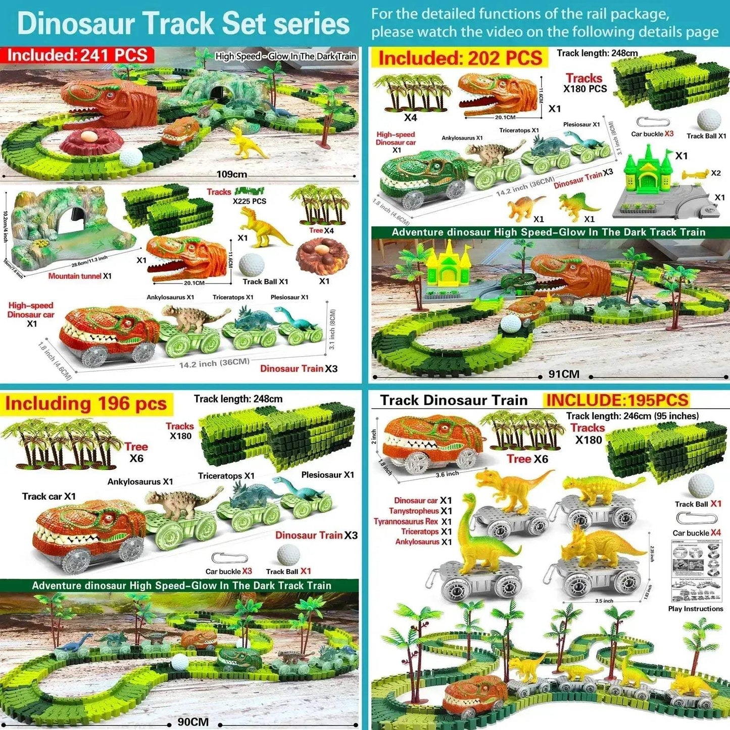 Dinosaur Train Toys Flexible Track Race Car Playset For Kids - ToylandEU