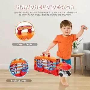  Dinosaur Transport Truck Set with 8 Race Cars and Ejection Track Toy for Kids Ages 3+ -  ToylandEU™