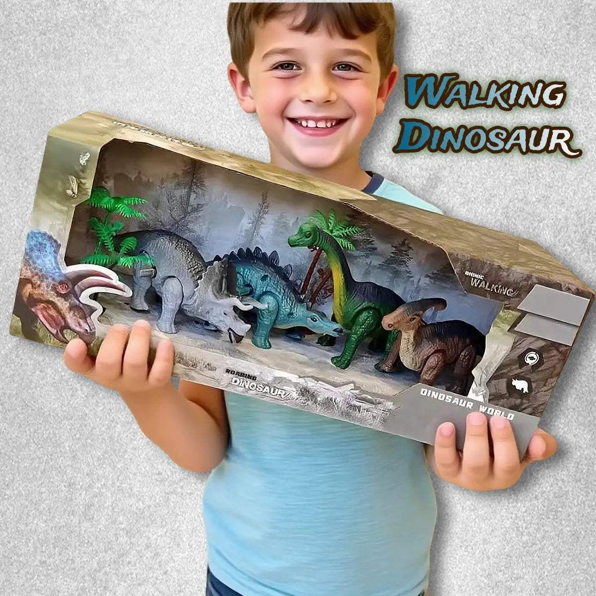  Dinosaur Windup Toy Gift Set Walking Action For Kids -  ToylandEU™