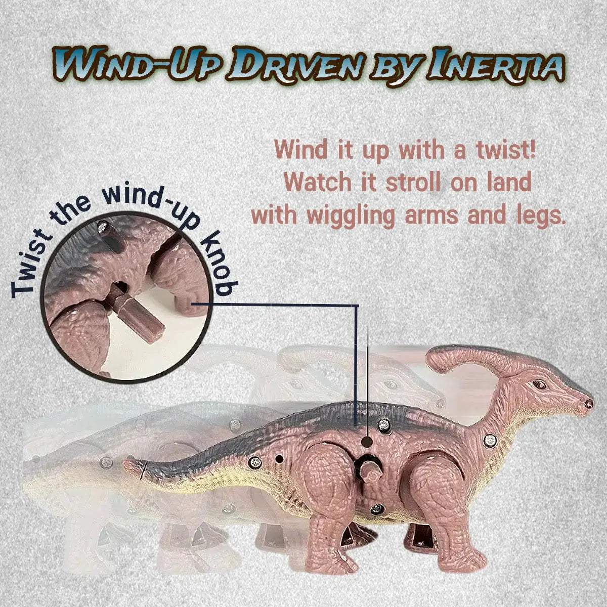  Dinosaur Windup Toy Gift Set Walking Action For Kids -  ToylandEU™
