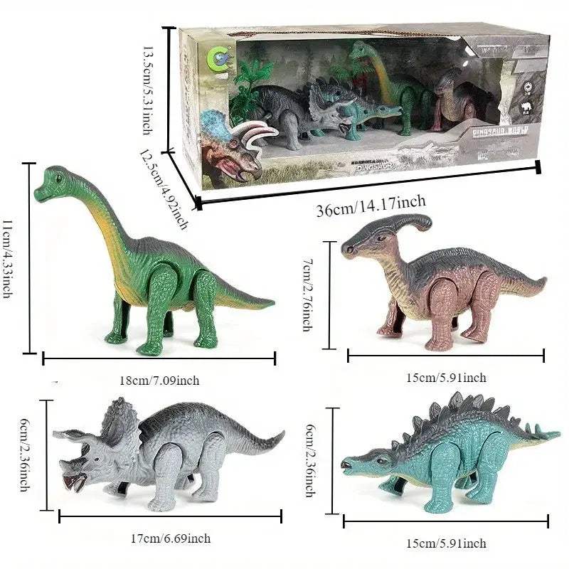  Dinosaur Windup Toy Gift Set Walking Action For Kids -  ToylandEU™