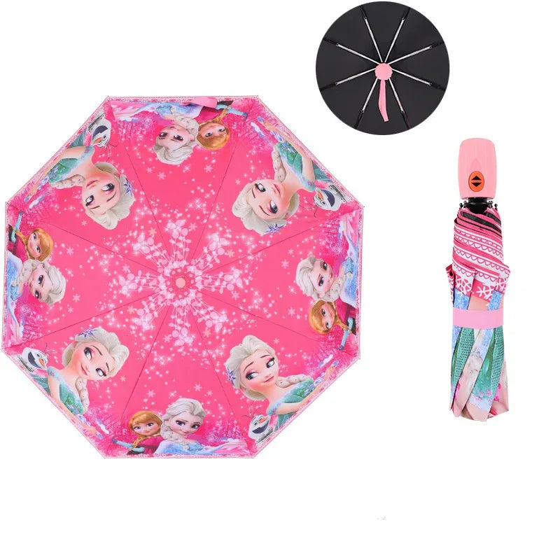Disney Cartoon Kids Umbrella Threefold Auto Open Gift - ToylandEU