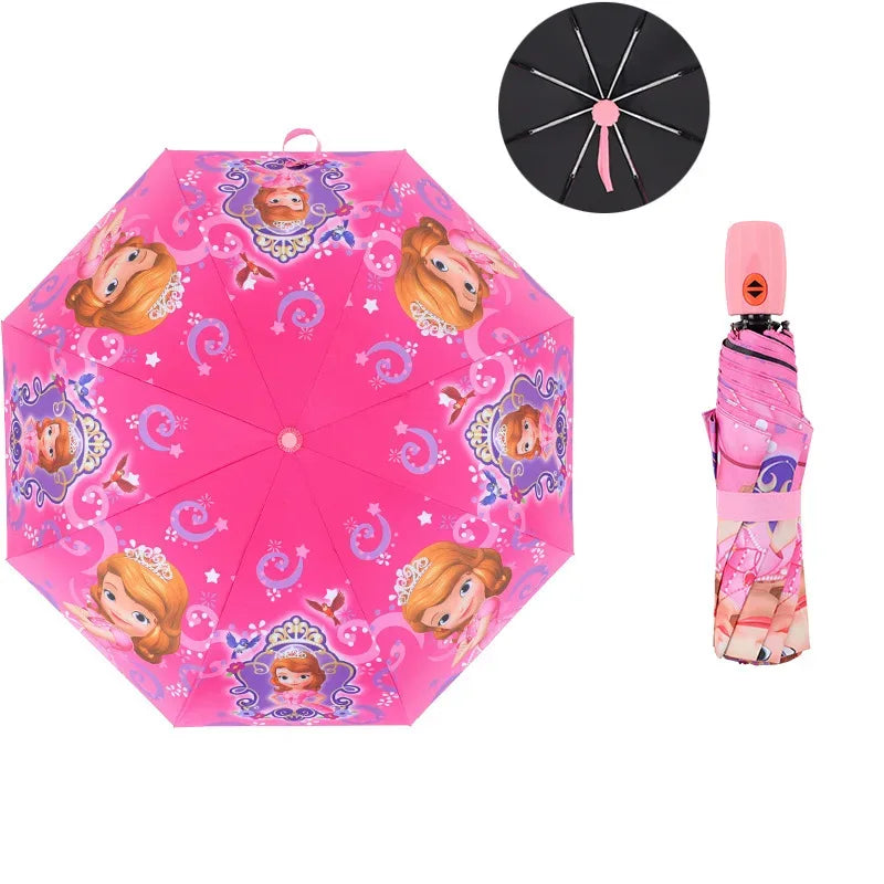 Disney Cartoon Kids Umbrella Threefold Auto Open Gift - ToylandEU