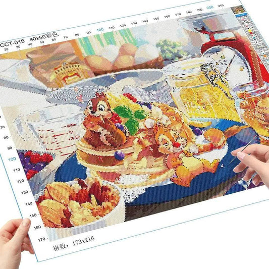  Disney Chip & Dale Cross Stitch Kit - 14ct Counted Fabric Art for Handmade Projects and Gifts -  ToylandEU™