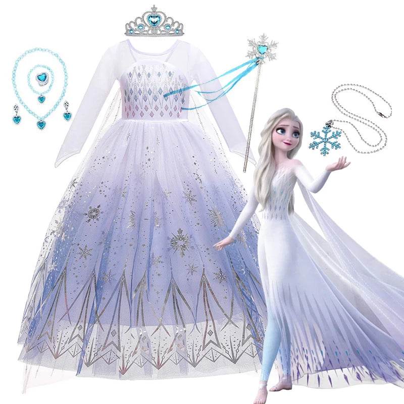 Disney Elsa Mesh Costume For Girls Snow Queen Dress - ToylandEU