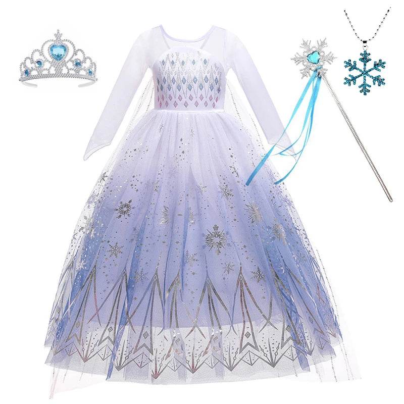 Disney Elsa Mesh Costume For Girls Snow Queen Dress - ToylandEU
