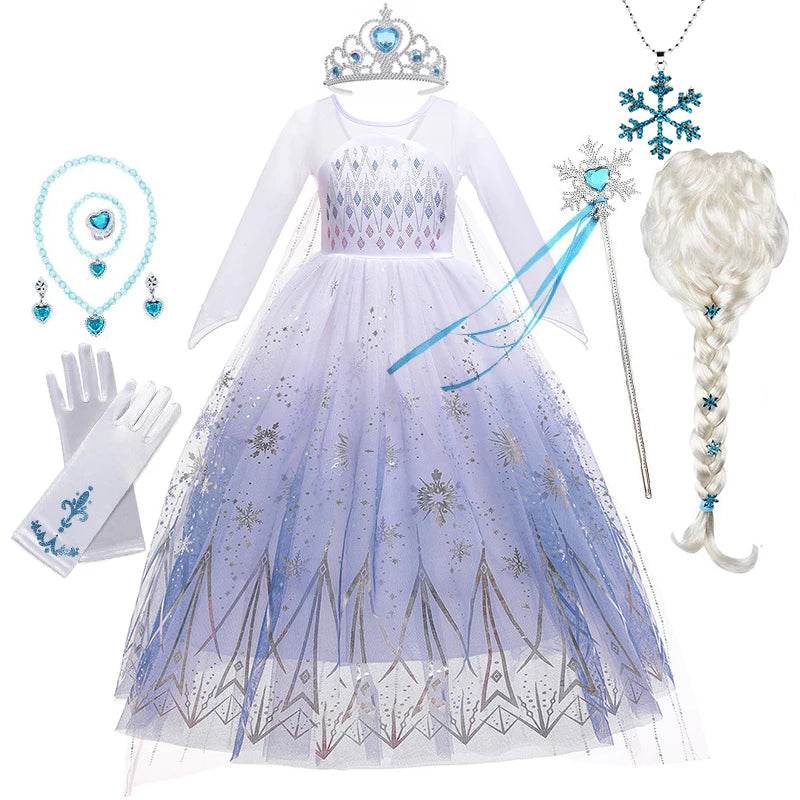 Disney Elsa Mesh Costume For Girls Snow Queen Dress - ToylandEU