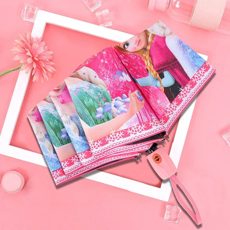 Disney Frozen Auto Open Kids Umbrella Windproof Travel - ToylandEU