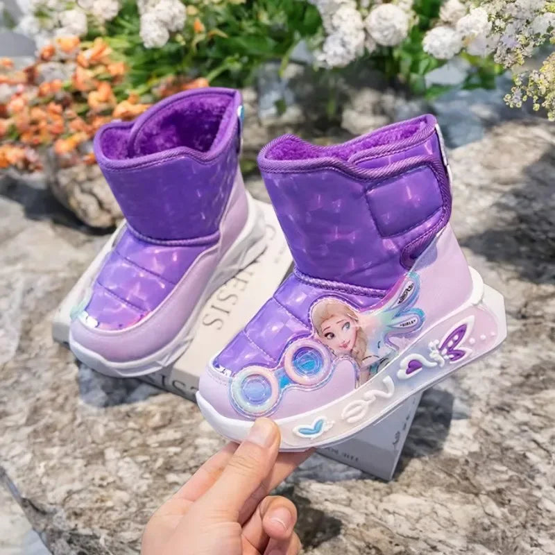 Disney Frozen Elsa Kids Snow Boots Waterproof Non Slip - ToylandEU