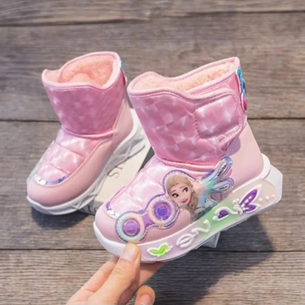 Disney Frozen Elsa Kids Snow Boots Waterproof Non Slip - ToylandEU