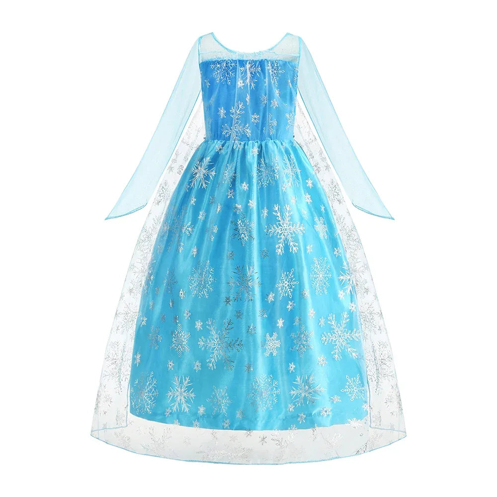 Disney Frozen Elsa Snow Queen Dress Sparkle Design For Girls Halloween Party - ToylandEU