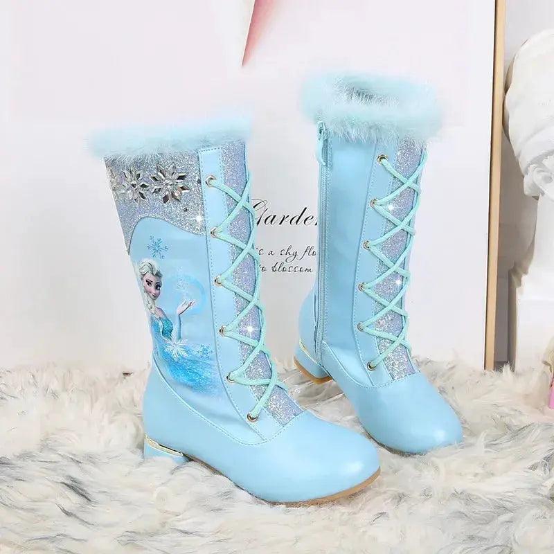  Disney Frozen Kids Leather Winter Boots Plush Lining -  ToylandEU™