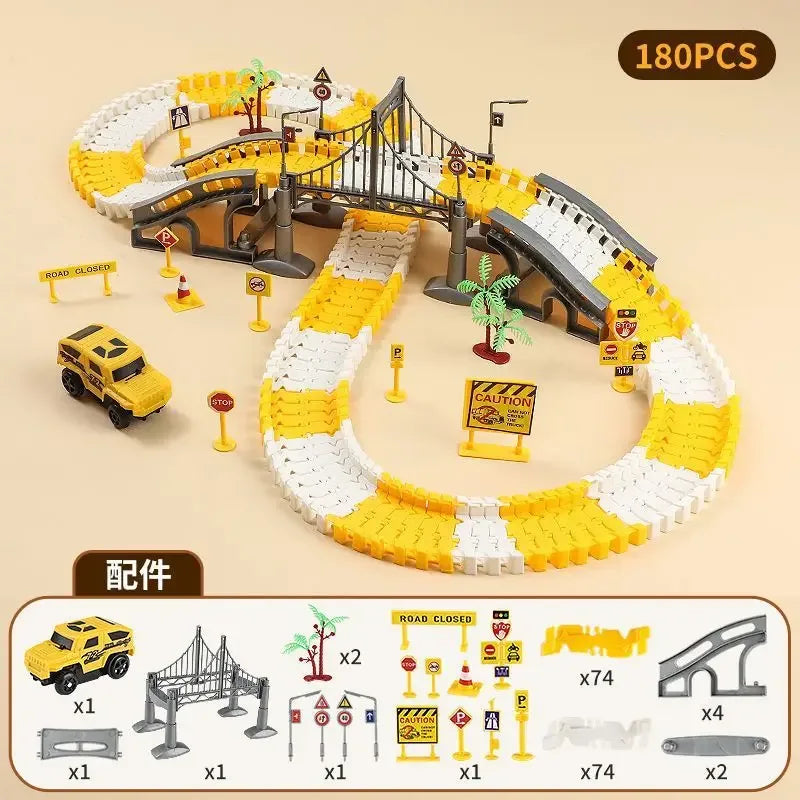 Disney Kids Diecast Car Track Set Puzzle Building Challenge - ToylandEU