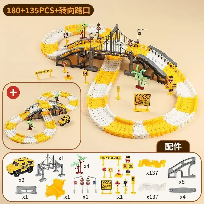 Disney Kids Diecast Car Track Set Puzzle Building Challenge - ToylandEU