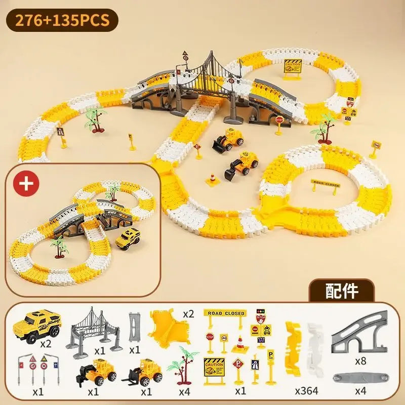 Disney Kids Diecast Car Track Set Puzzle Building Challenge - ToylandEU