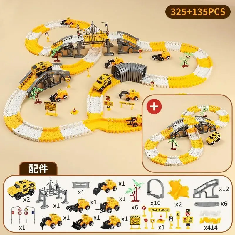 Disney Kids Diecast Car Track Set Puzzle Building Challenge - ToylandEU