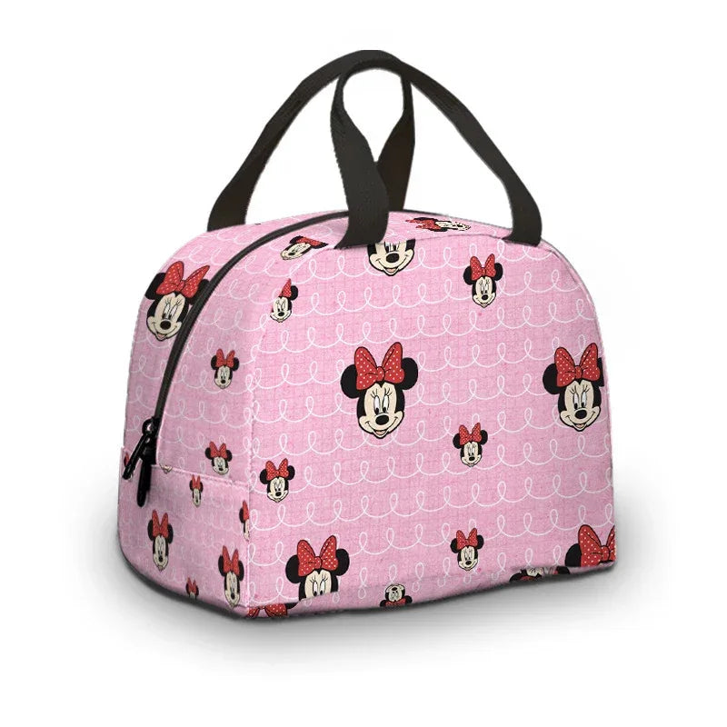 Disney Large Capacity Insulated Lunch Bag Mickey Print Picnic Bag Aluminum Foil Student Handbag - ToylandEU