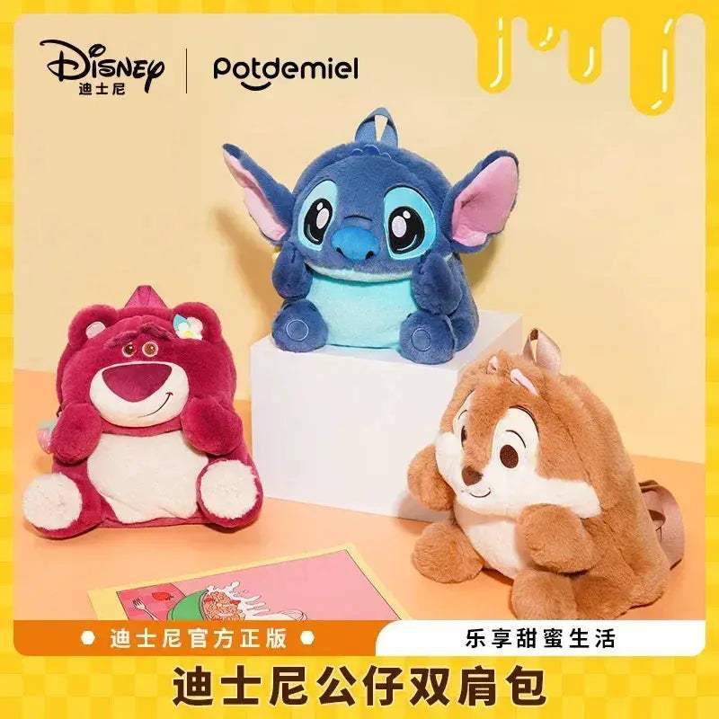 Disney Lotso And Stitch Plush Backpack With Adjustable Straps - ToylandEU
