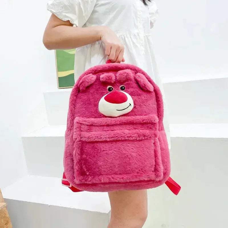 Disney Lotso Plush Backpack Large Capacity Kids School Bag - ToylandEU