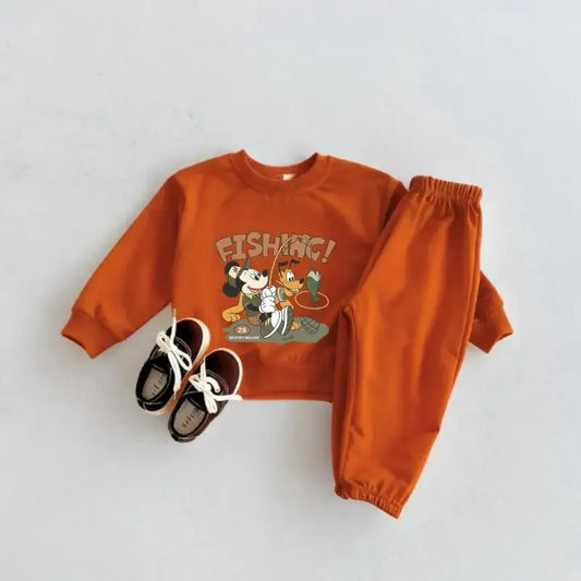 Disney Mickey 2pc Kids Hoodie Sweatshirt And Pants Set 1-3Y Cotton-Polyester - ToylandEU