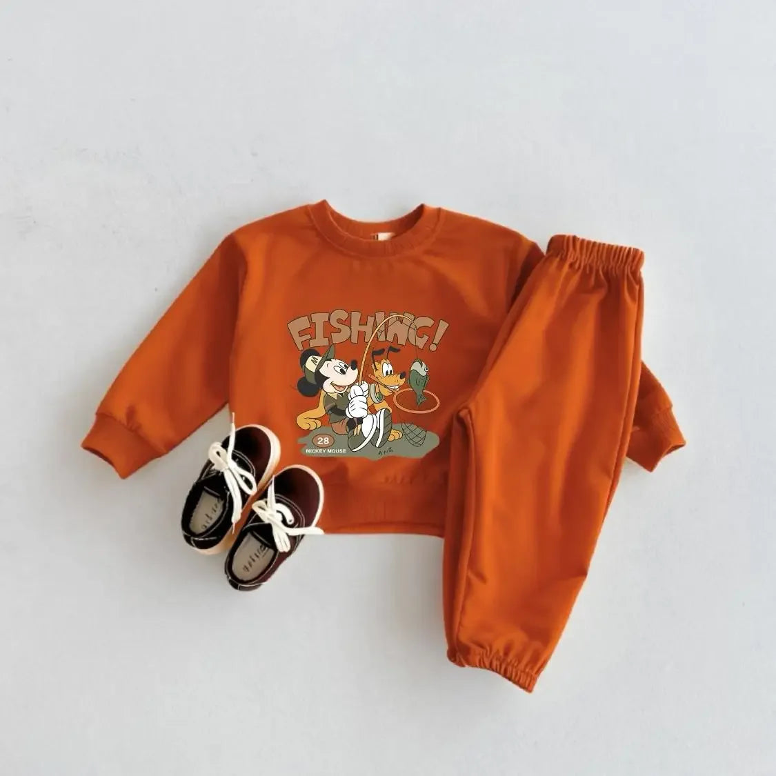 Disney Mickey 2pc Kids Hoodie Sweatshirt And Pants Set 1-3Y Cotton-Polyester - ToylandEU