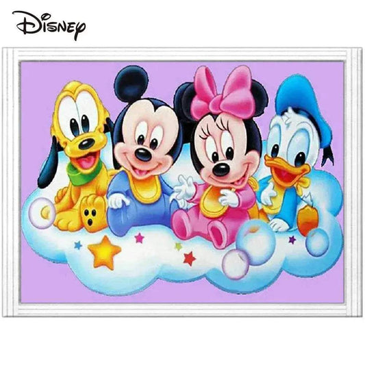  Disney Mickey Mouse and Donald Duck DIY Animal Cross Stitch Kit - Cartoon Canvas Embroidery for Home Decor and Relaxation -  ToylandEU™