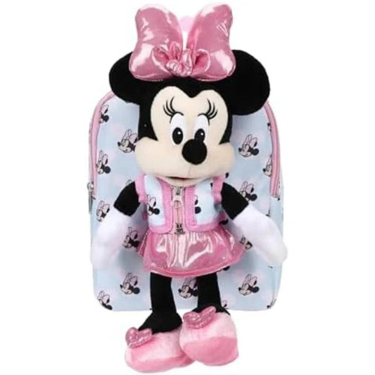  Disney Minnie Mouse Preschool Backpack 10 Inch Plush 