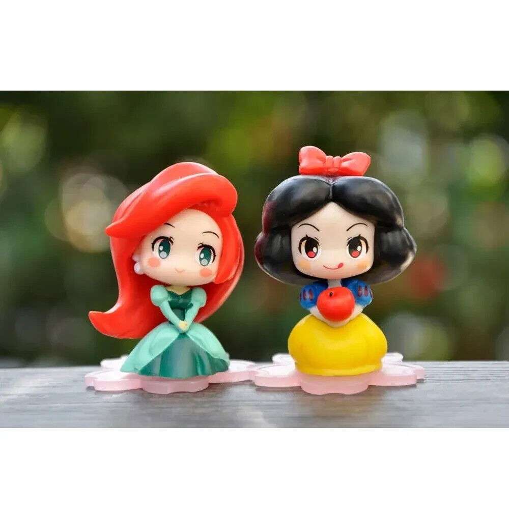 Disney Princess Figurines Set 9 Piece Kawaii PVC
