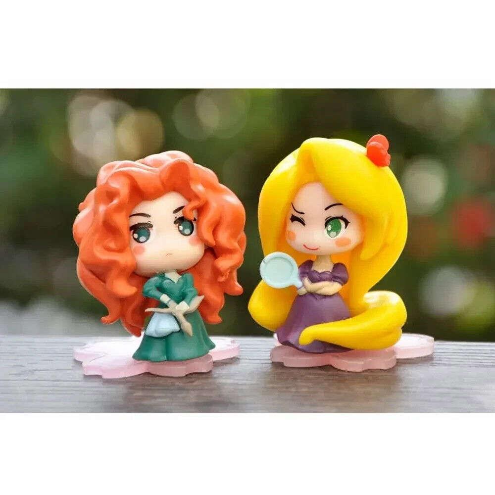 Disney Princess Figurines Set 9 Piece Kawaii PVC
