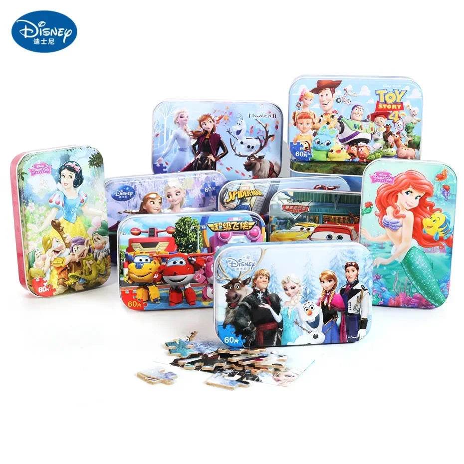 Disney Princess Frozen Spider-Man 60-Piece Wooden Puzzle Toy - ToylandEU