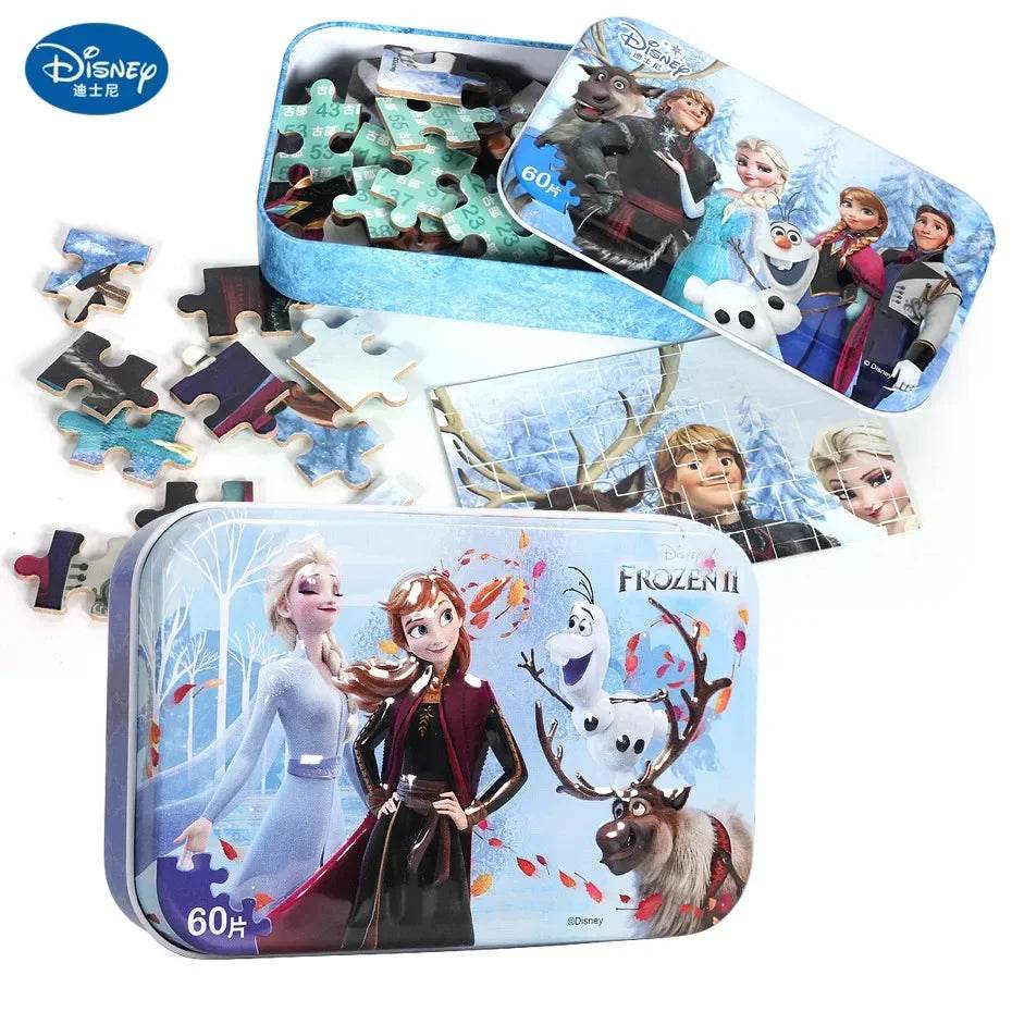 Disney Princess Frozen Spider-Man 60-Piece Wooden Puzzle Toy - ToylandEU