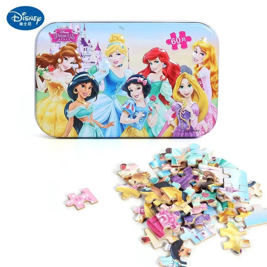 Disney Princess Frozen Spider-Man 60-Piece Wooden Puzzle Toy - ToylandEU