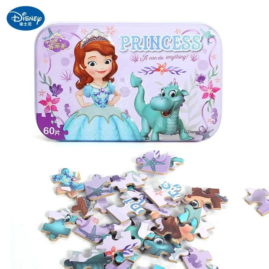 Disney Princess Frozen Spider-Man 60-Piece Wooden Puzzle Toy - ToylandEU